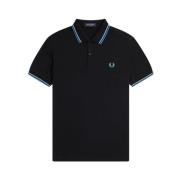 Twin Tipped Polo Shirt Fred Perry , Black , Heren