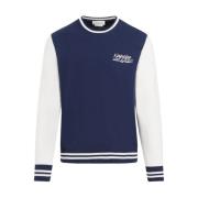 Blauwe Katoenen Pullover Sweater Aw23 Alexander McQueen , Blue , Heren