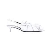 Witte Leren Slingback Pumps Balenciaga , White , Dames