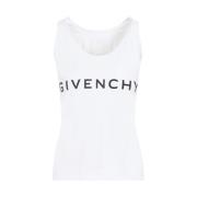 Witte Tanktop Katoenmix Givenchy , White , Dames