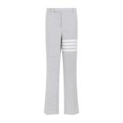 Grijze Gestreepte Riemlus Broek Thom Browne , Gray , Heren