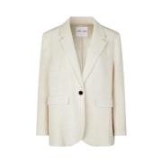 Relaxte Tweed Blazer Samsøe Samsøe , Beige , Heren