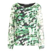 Bloemenblouse met Ruches en Koord Betty & Co , Multicolor , Dames