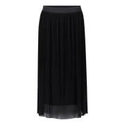 Elegante Geplooide Midi Rok Betty & Co , Black , Dames