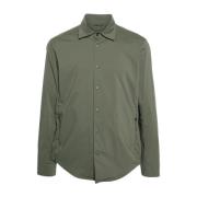 Militaire Stijl Overhemd Aspesi , Green , Heren