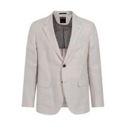 Beige Linen Jacket Ss24 Ermenegildo Zegna , Beige , Heren