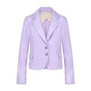 Ademende Jersey Blazer | Moderne Pasvorm Jane Lushka , Purple , Dames