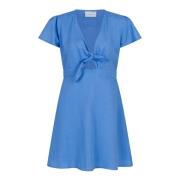 Lichtblauwe Diara Linnen Jurk Neo Noir , Blue , Dames