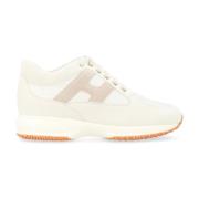 Interactieve Suède Sneakers Ivoor Hogan , White , Dames