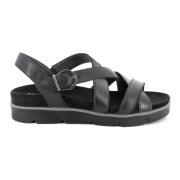 Zwarte Sandalen met Bandjes Igi&Co , Black , Dames