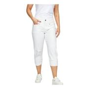 Witte broek met gerimpelde onderkant 2-Biz , White , Dames