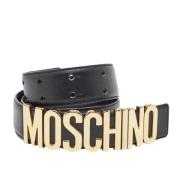 Pre-owned Leather belts Moschino Pre-Owned , Black , Dames