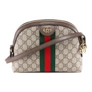 Beige Schoudertas met Web Band Gucci , Multicolor , Dames