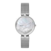 Karolina Zonne-energie Stalen Mesh Horloge Skagen , Gray , Dames