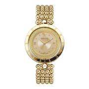 EON Goud Roestvrij Stalen Horloge Versace , Yellow , Dames