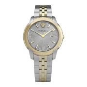 V-Urban Roestvrijstalen Armbandhorloge Versace , Gray , Heren