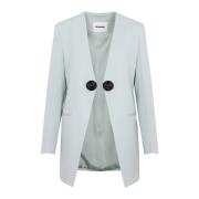 Chinablue Wool Jacket Jil Sander , Blue , Dames