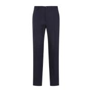 Blauwe Linnen Broek Rechte Pijp Etro , Blue , Heren