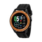 S-02 Smart Digitaal Oranje Horloge Sector No Limits , Black , Heren