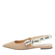 Pre-owned Fabric flats Dior Vintage , Beige , Dames