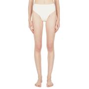 Retro High Waist Bikini Bottoms Ziah , White , Dames