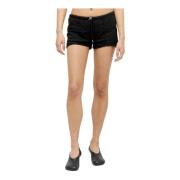 Geborduurde Track Mini Shorts Courrèges , Black , Dames