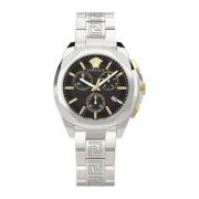 Chrono Lady Roestvrijstalen Horloge Versace , Gray , Dames