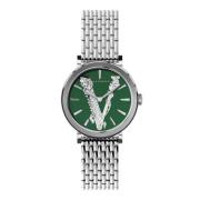 Virtus Barocca Horloge Versace , Gray , Dames