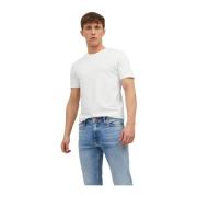 Biologisch Katoenen Basic T-shirt Jack & Jones , White , Heren