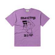 Grafisch Print Tee, Iris T-Shirt Aries , Purple , Heren
