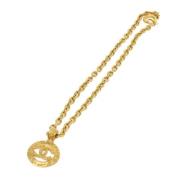 Pre-owned Metal necklaces Chanel Vintage , Yellow , Dames