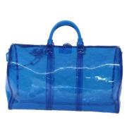 Pre-owned Vinyl travel-bags Louis Vuitton Vintage , Blue , Dames