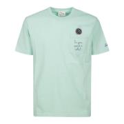 Groene Cola Print Katoenen T-Shirt MC2 Saint Barth , Blue , Heren