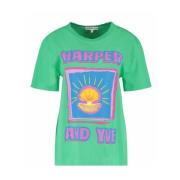 Moderne Shell-Ss T-shirt Harper & Yve , Green , Dames