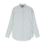 Oversized Button-Down Shirt in Licht Denim Andamane , Blue , Dames