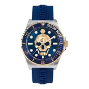 The $kull Diver Horloge Philipp Plein , Blue , Heren