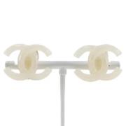 Pre-owned Metal earrings Chanel Vintage , White , Dames