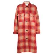 Plaid Check Flannel Midi Coat Isabel Marant Étoile , Multicolor , Dame...