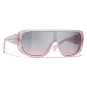 Iconische zonnebril met uniforme lenzen Chanel , Pink , Dames