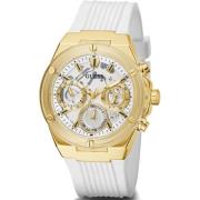 Stijlvol Siliconenbandhorloge Guess , White , Dames