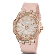 Shimmer Volledig Kristal Nylon Horloge Guess , Pink , Dames