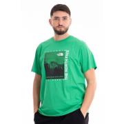 Heren Casual T-shirt The North Face , Green , Heren