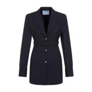 Navy Wol Jas Prada , Blue , Dames