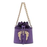 Schoudertas met Logodetail Versace , Purple , Dames