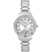 Canton Road Roestvrij Stalen Kristal Horloge Versus Versace , Gray , D...