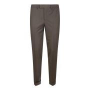 Stretch Gabardine Maatwerk Broek PT Torino , Brown , Heren