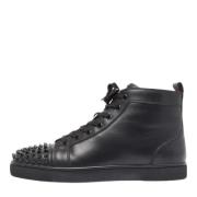 Pre-owned Leather sneakers Christian Louboutin Pre-owned , Black , Her...