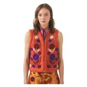 Geborduurd mouwloos vest Tady Antik Batik , Multicolor , Dames