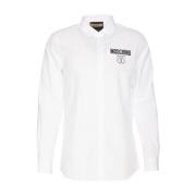 Klassieke Franse Kraag Overhemd Moschino , White , Heren