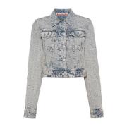 Monogram Jacquard Denim Jacket Acne Studios , Blue , Dames